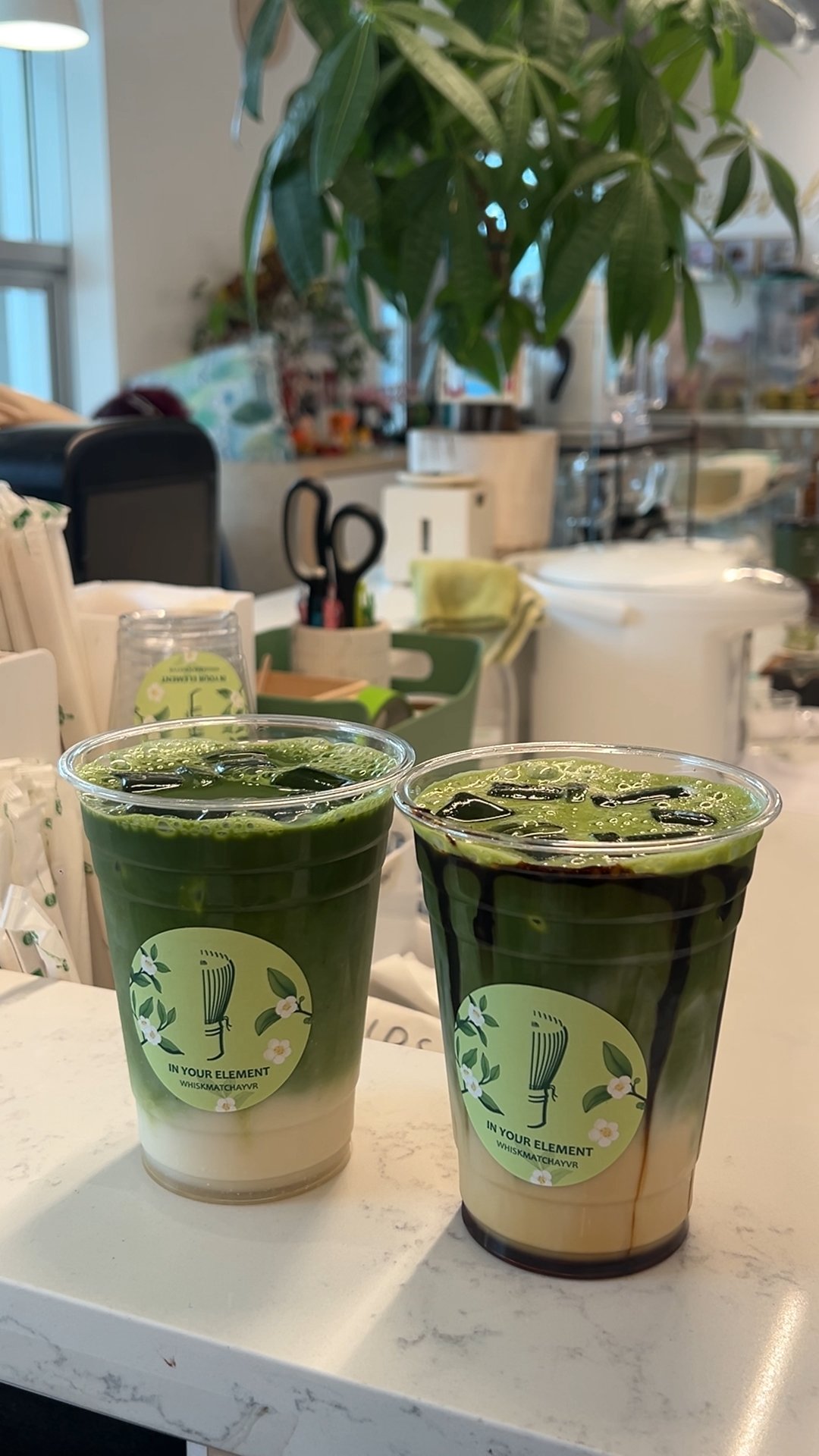 Premium Maycha Soy Latte (Left)