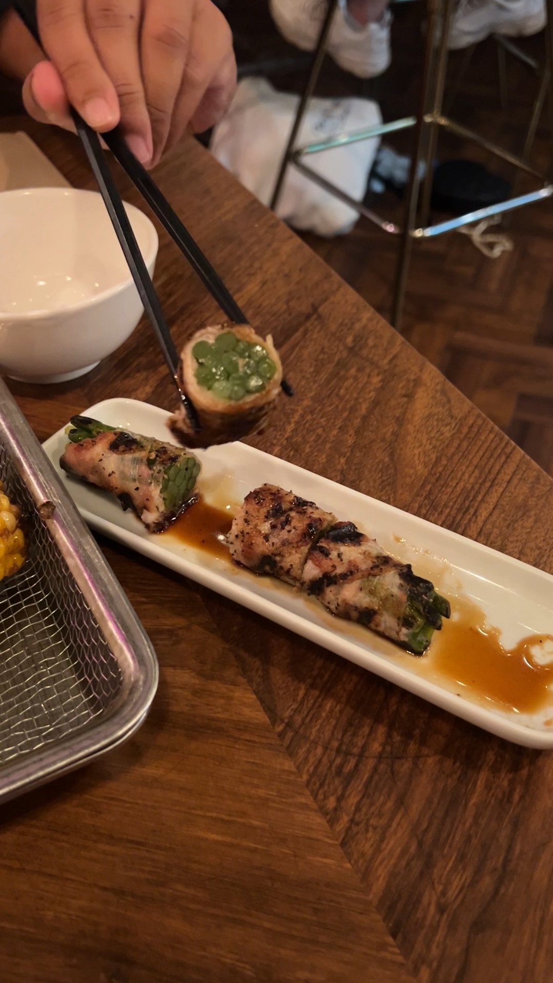 Pork Wrapped Garlic Stem